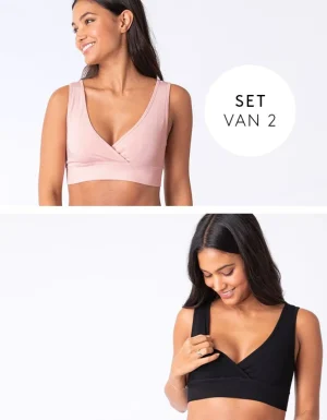 Cheap Bamboe Zwangerschaps- En Voedingsbh'S Voor De Nacht - 2-Pack Vrouw Zwangerschaps-Essentials