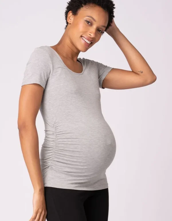 Flash Sale Basic Positieshirts Marineblauw En Grijs Duo Verpakking Vrouw Topjes