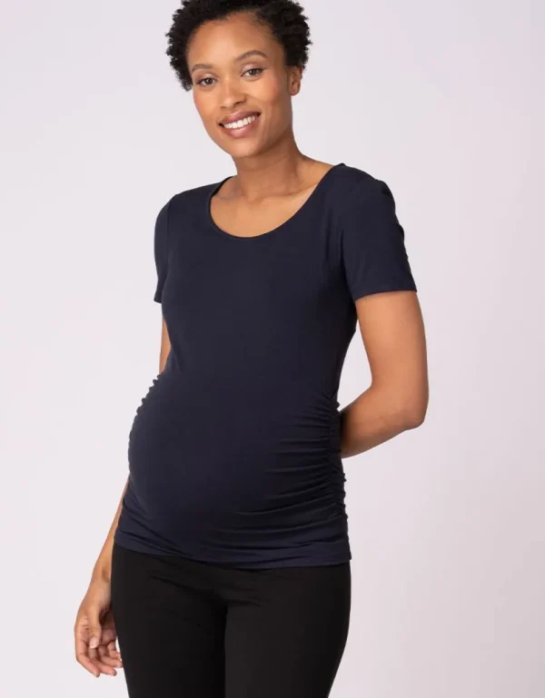 Flash Sale Basic Positieshirts Marineblauw En Grijs Duo Verpakking Vrouw Topjes