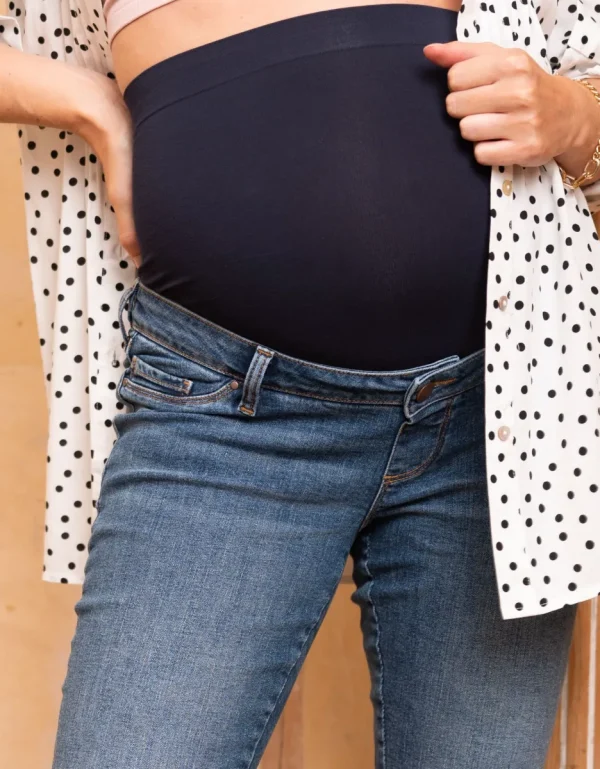 Store Biologische Zwangerschapsjeans, Slim Boyfriend Fit Vrouw Jeans