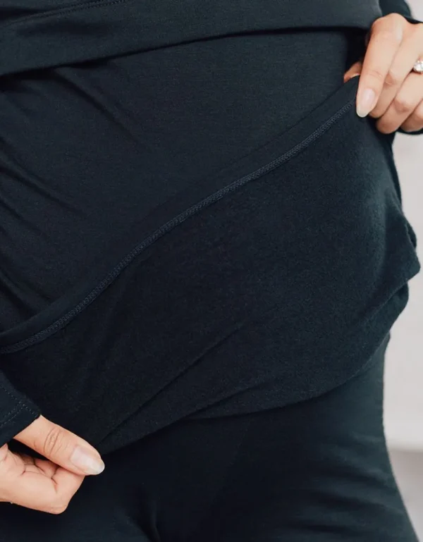 Online Black Thermal Maternity Leggings Vrouw Zwangerschaps-Essentials