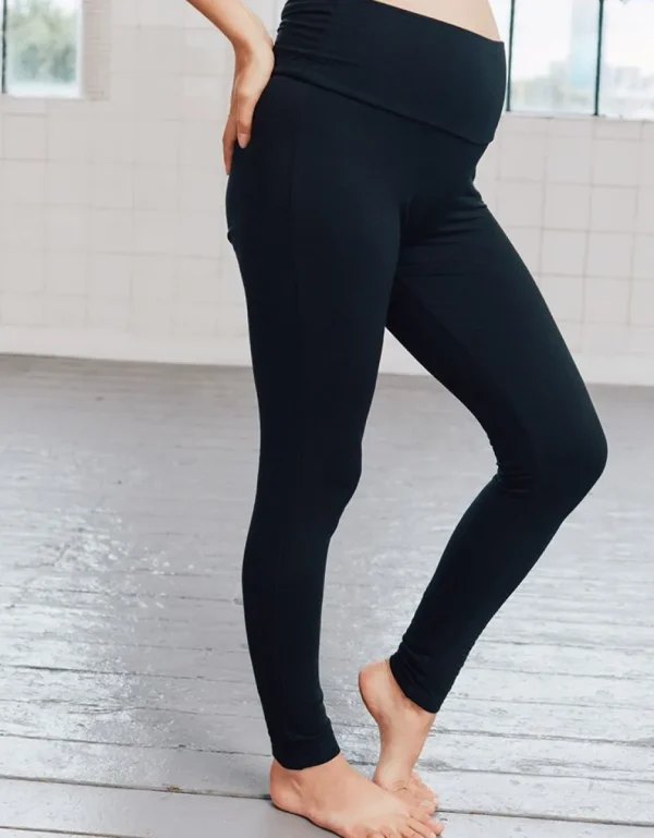 Online Black Thermal Maternity Leggings Vrouw Zwangerschaps-Essentials