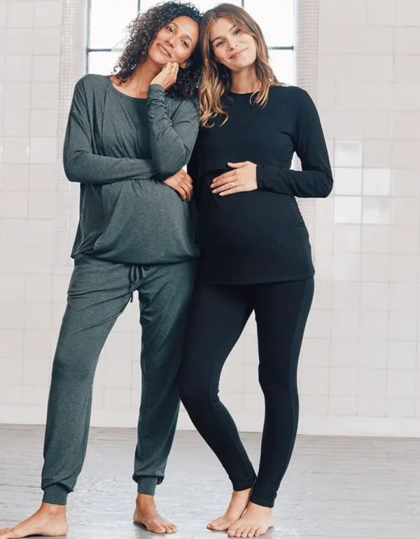 Online Black Thermal Maternity Leggings Vrouw Zwangerschaps-Essentials