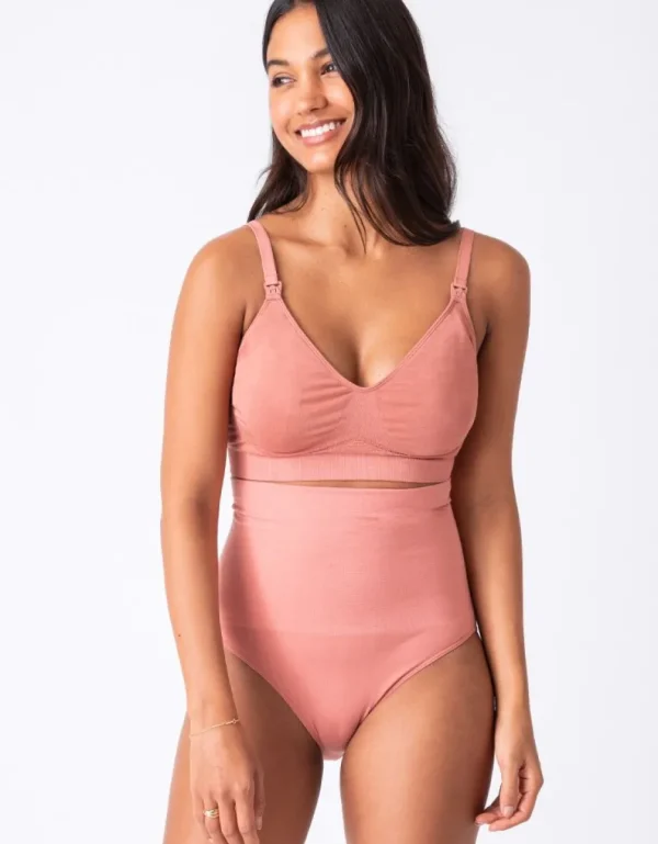 Store Corrigerende Slips Voor Na De Zwangerschap - Zwart En Terracotta Vrouw Zwangerschaps-Essentials