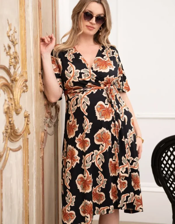 Hot Curve Boho Jersey Midi Zwangerschapsjurk Vrouw Jurken