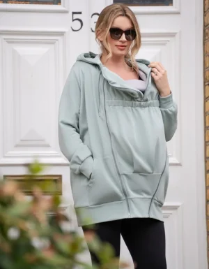 Sale Curve 3-In-1 Hoodie Voor Zwangerschap En Het Dragen Van Een Baby Vrouw Jassen En Jacks