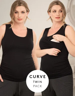 Best Curve Zwangerschaps- En Borstvoedingstops, 2-Pack Vrouw Zwangerschaps-Essentials