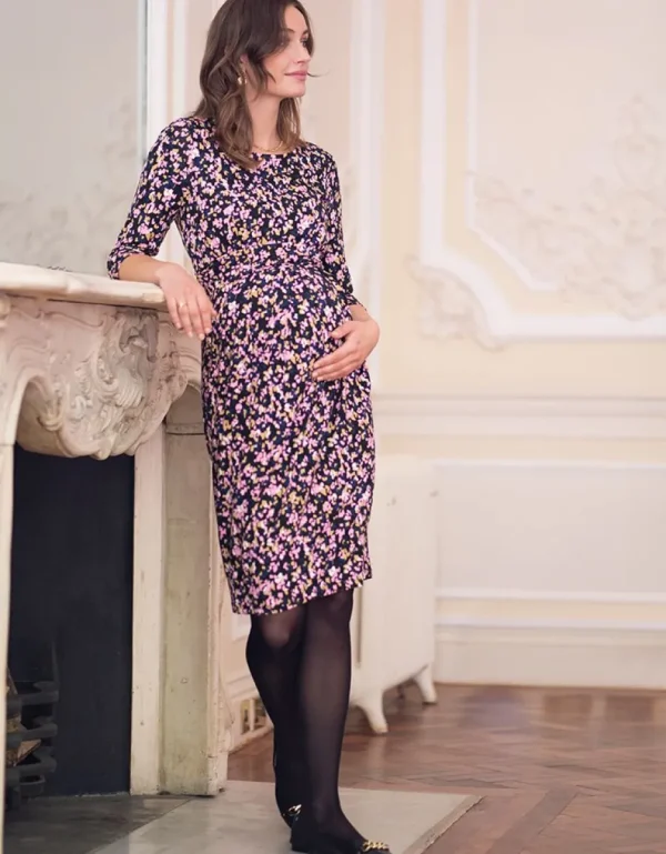 Cheap Elegante Zwangerschaps- En Borstvoedingsjurk Van Elastisch Tricot Vrouw Jurken