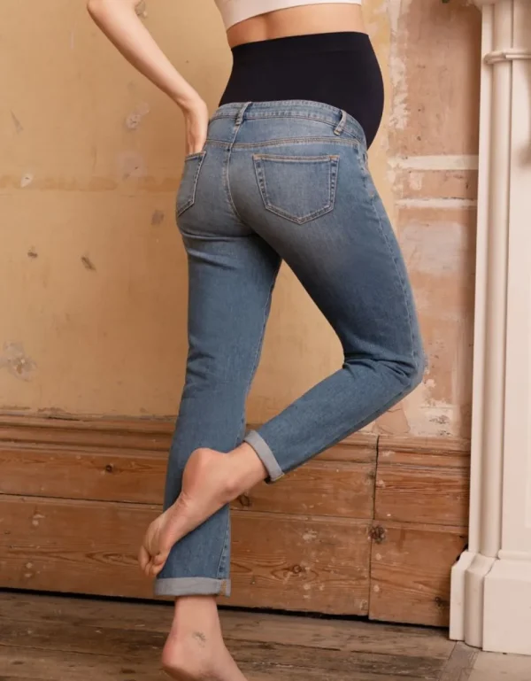Sale Gescheurde Vriend-Zwangerschapsjeans Vrouw Jeans
