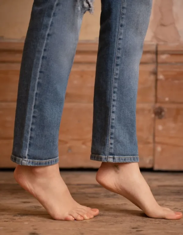 Sale Gescheurde Vriend-Zwangerschapsjeans Vrouw Jeans