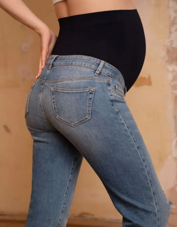 Sale Gescheurde Vriend-Zwangerschapsjeans Vrouw Jeans