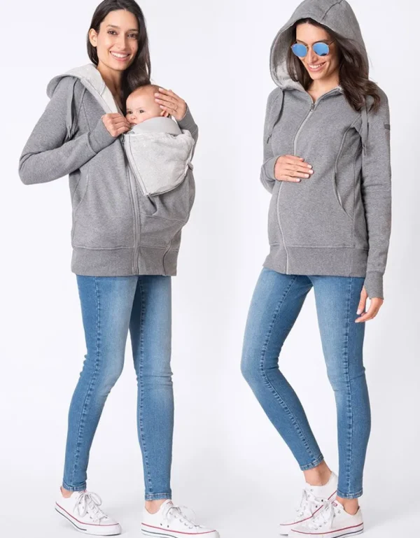 New Grijs 3-In-1 Zwangerschapshoodie Vrouw Jassen En Jacks