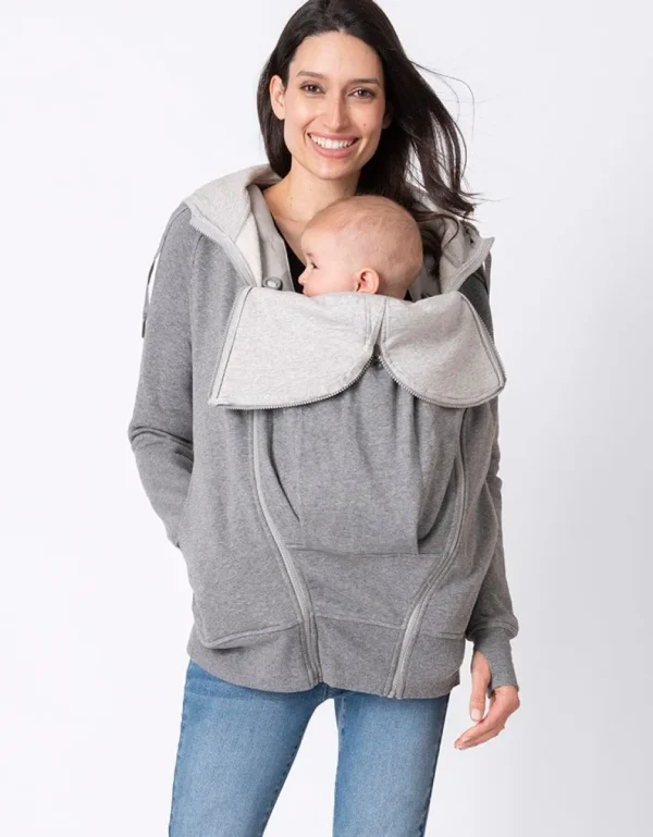 New Grijs 3-In-1 Zwangerschapshoodie Vrouw Jassen En Jacks