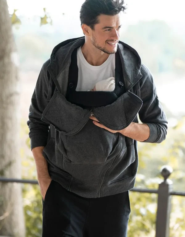Cheap Herenhoodie Met Babybuidel Vrouw Jassen En Jacks