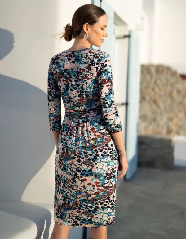 Fashion Jersey Zwangerschaps- En Borstvoedingsjurk Met Dierenprint Vrouw Jurken