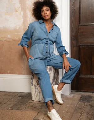 New Jumpsuit Van Tenceldenim Voor Zwangerschap Vrouw Jeans