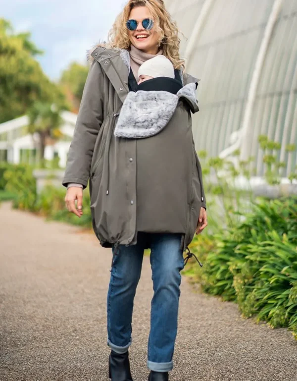Best Kaki 3-In-1 Zwangerschapsparka Voor De Winter Vrouw Jassen En Jacks