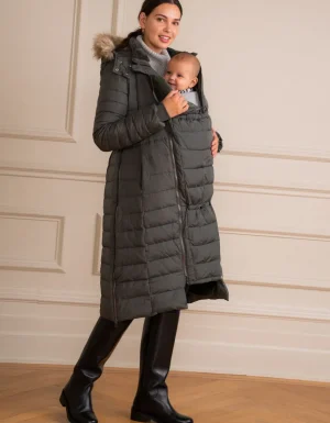 Fashion Kaki Lange Donzen 3-In-1 Jas Voor Zwangerschap En Het Dragen Van Een Baby Vrouw Jassen En Jacks