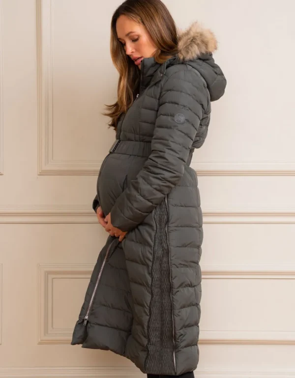 Fashion Kaki Lange Donzen 3-In-1 Jas Voor Zwangerschap En Het Dragen Van Een Baby Vrouw Jassen En Jacks