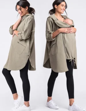 Cheap Kaki Moederschap Tot Babydragen 3 In 1 Cape Met Capuchon Vrouw Jassen En Jacks