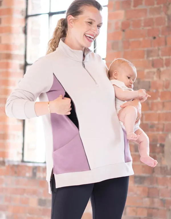 Store Katoenen Sweatshirt Voor Zwangerschap En Borstvoeding Vrouw Topjes