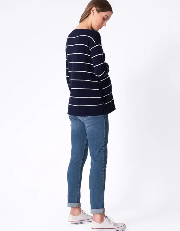 Clearance Mama- En Mini-Nautische Katoenen Truien Vrouw Topjes