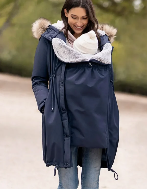 Shop Marineblauwe 3-In-1 Winter-Zwangerschapsparka Vrouw Jassen En Jacks