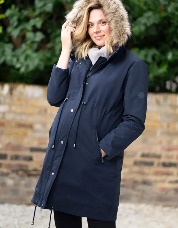 Shop Marineblauwe 3-In-1 Winter-Zwangerschapsparka Vrouw Jassen En Jacks