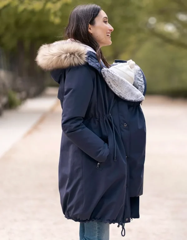 Shop Marineblauwe 3-In-1 Winter-Zwangerschapsparka Vrouw Jassen En Jacks
