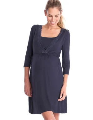 Sale Marineblauwe Positie- En Voedingsnachtpon Vrouw Pyjama'S En Loungewear