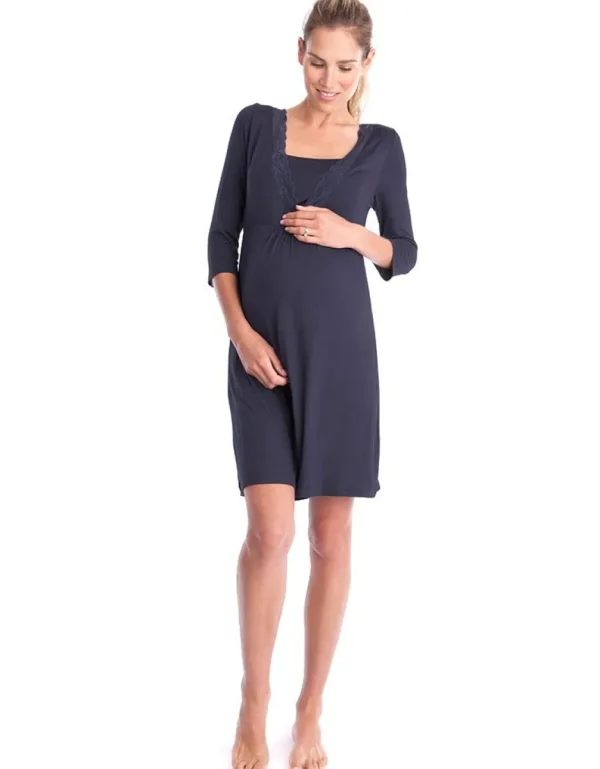 Sale Marineblauwe Positie- En Voedingsnachtpon Vrouw Pyjama'S En Loungewear