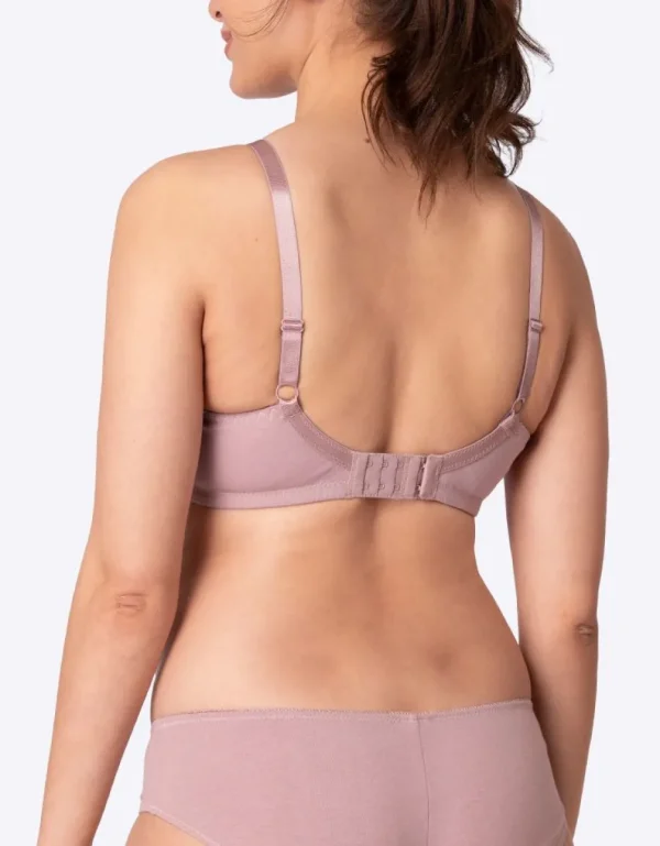 Outlet Mauve Katoenen Positie- En Borstvoedings-T-Shirt Bh Vrouw Lingerie En Corrigerende Kleding