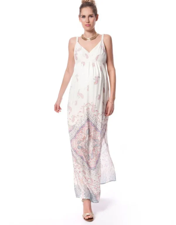 Cheap Maxi Positiejurk Met Pastelprint Vrouw Jurken