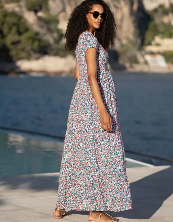 New Maxi-Jurk Van Jersey Voor Moederschap Tot Borstvoeding Vrouw Jurken