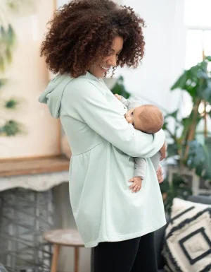 Best Mintgroen Moederschap Tot Verpleging Ruches Hoodie Vrouw Topjes