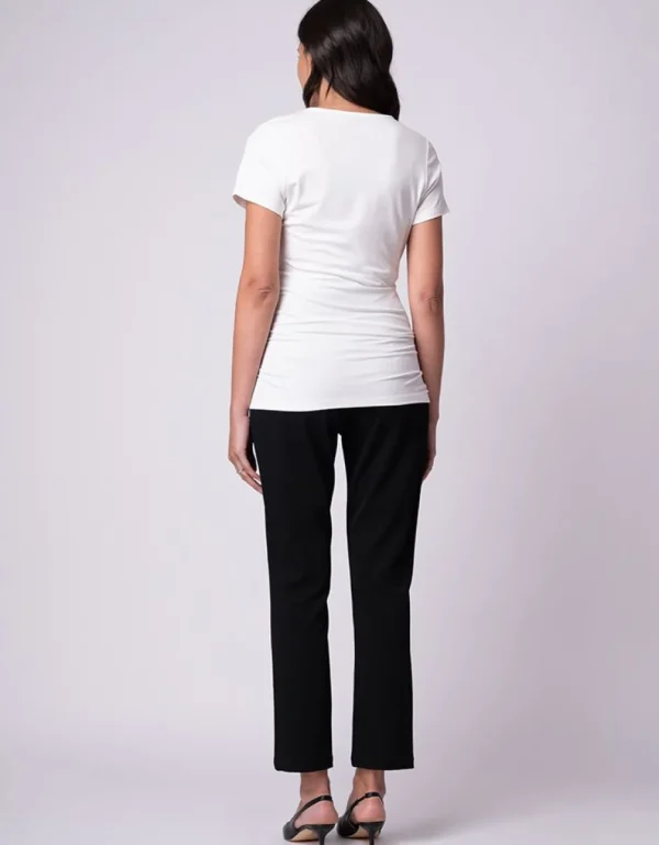 Fashion Mock Wrap Zwangerschaps- En Borstvoedingstopjes - Dubbelpak Zwart En Wit Vrouw Topjes