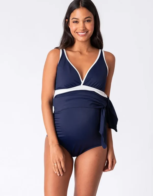 Store Nautical Maternity Swimsuit With Skirt Vrouw Badmode