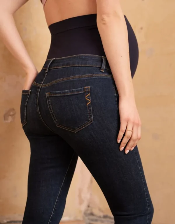 New Over-De-Buik Zwangerschapsjeans Van Biologisch Katoen Vrouw Jeans