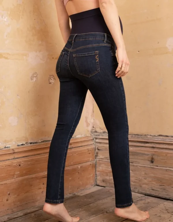 New Over-De-Buik Zwangerschapsjeans Van Biologisch Katoen Vrouw Jeans