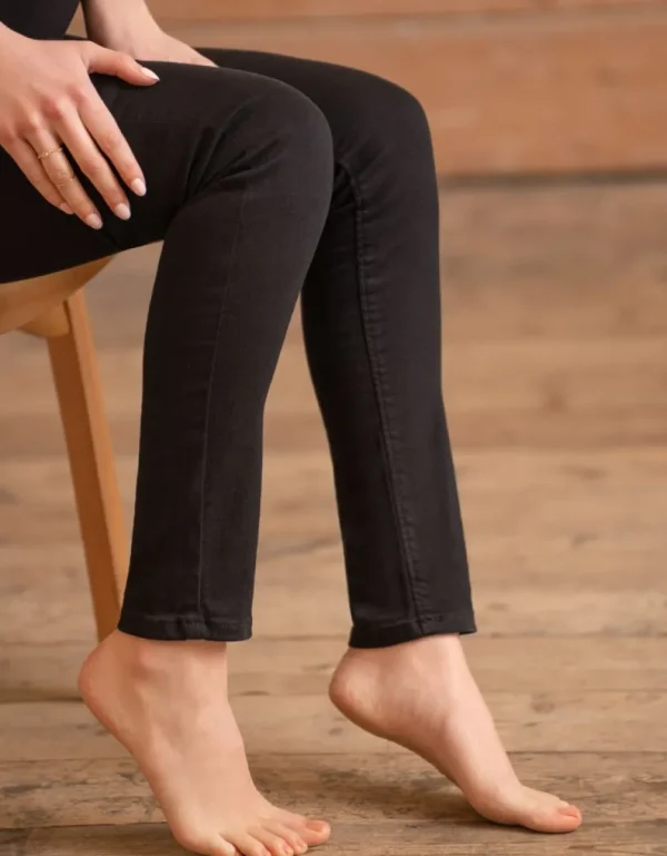 Cheap Over-De-Buik Zwarte Zwangerschapsjeans Van Biologisch Katoen Vrouw Zwangerschaps-Essentials