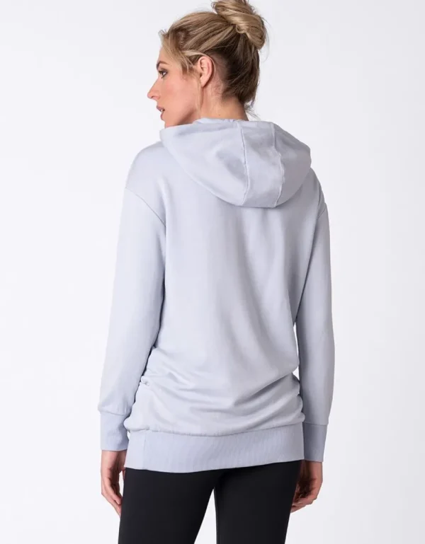 Fashion Poederblauwe Zwangerschaps- En Voedingshoodie Vrouw Topjes