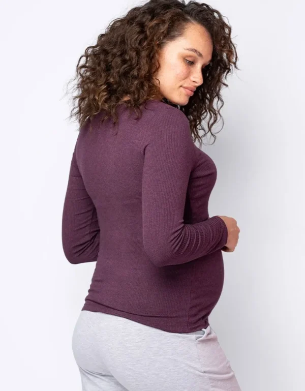Sale Ribbed Maternity & Nursing Tops Twin Pack Vrouw Topjes