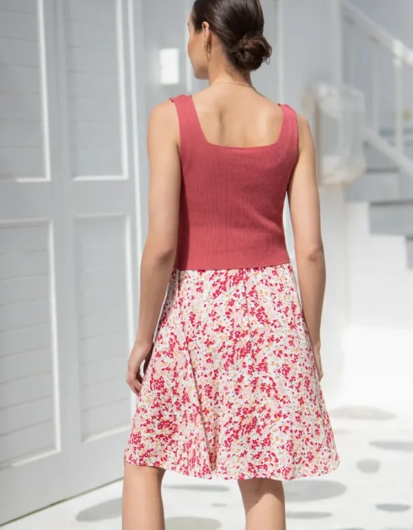 New Roze Bloemenprint Knoopdetail Moederschap Tot Voedingsjurk Vrouw Jurken