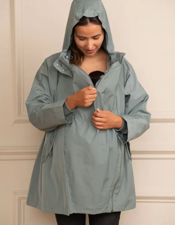 Discount Sage Green 3 In 1 Zwangerschaps Tot Draag Regenjas Vrouw Jassen En Jacks