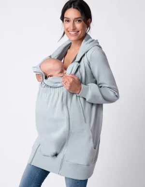 Best Sale Saliegroene 3 In 1 Zwangerschaps- Tot Draaghoodie Vrouw Zwangerschaps-Essentials
