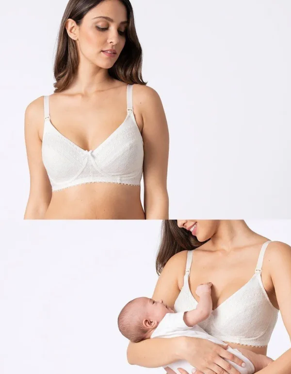 Sale Ivoorkleurige Kanten Zwangerschaps- En Voedingsbh Vrouw Lingerie En Corrigerende Kleding