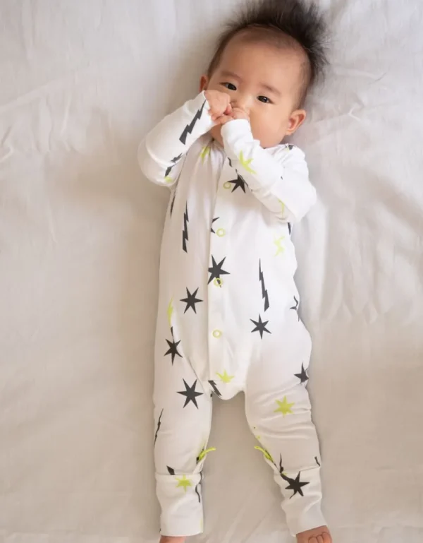 Best Sale Set Met Slaappakje En Slabbetje, Biologisch Katoen, Handige Rits Kinderen Babykleding