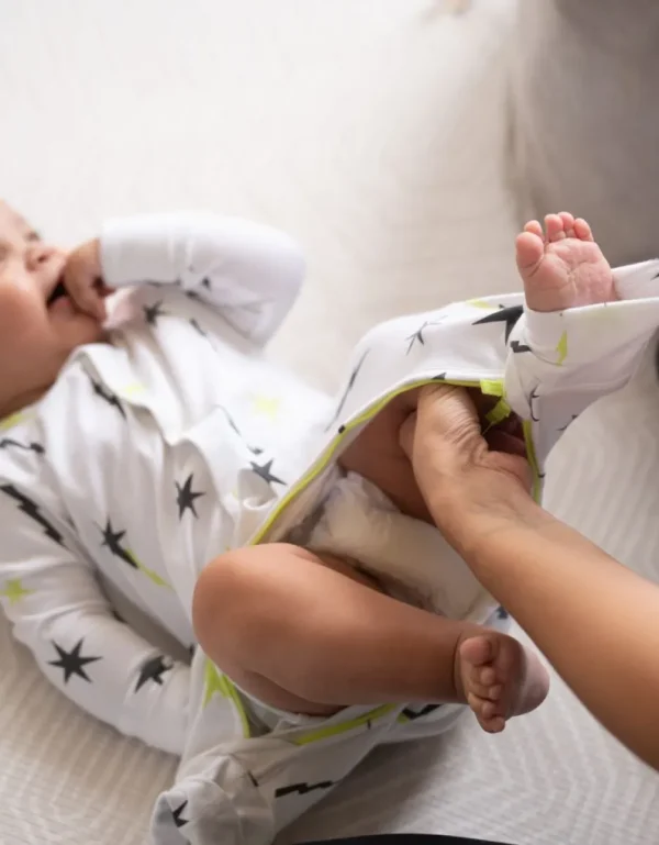 Best Sale Set Met Slaappakje En Slabbetje, Biologisch Katoen, Handige Rits Kinderen Babykleding