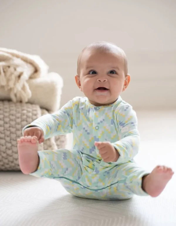 Best Sale Set Met Slaappakje En Slabbetje, Biologisch Katoen, Handige Rits Kinderen Babykleding