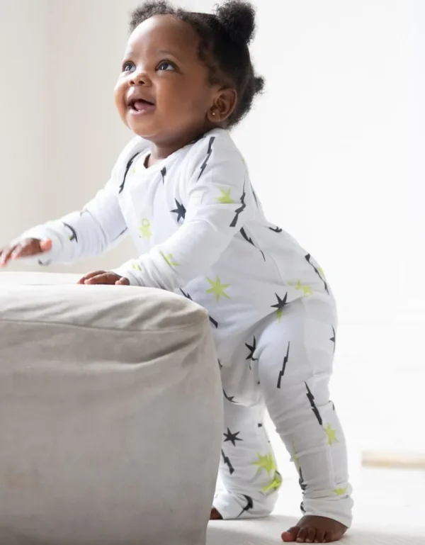 Best Sale Set Met Slaappakje En Slabbetje, Biologisch Katoen, Handige Rits Kinderen Babykleding